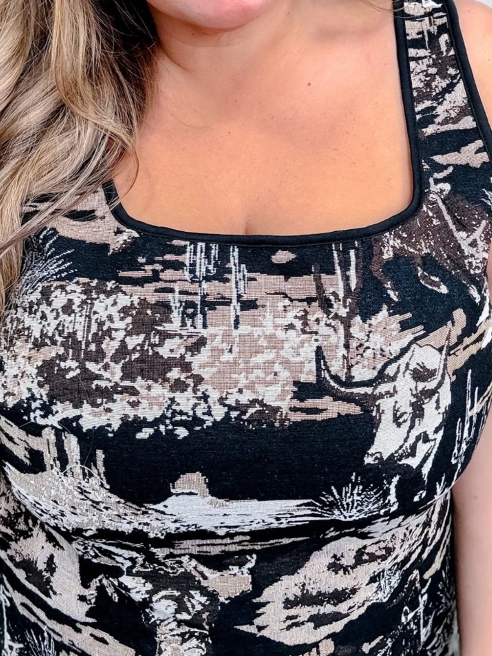 Fly2Co Painted Desert Sleeveless Jacquard A-Line Dress. Plus XL NWOT - Picture 3 of 8